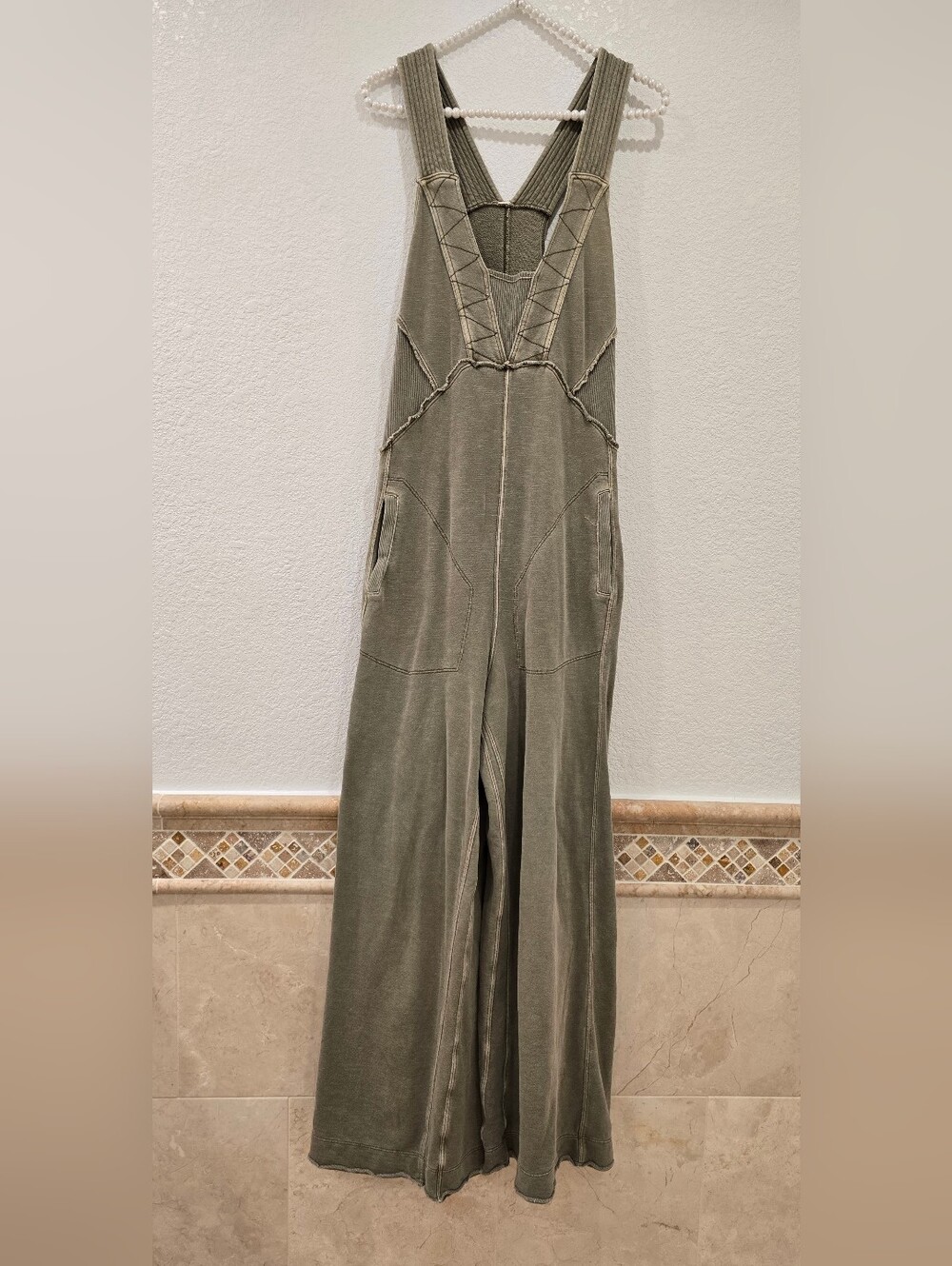 Anthropologie Daily Practice The Palmra Pull- On Cotton Jumpsuit Green - Picture 3 of 9